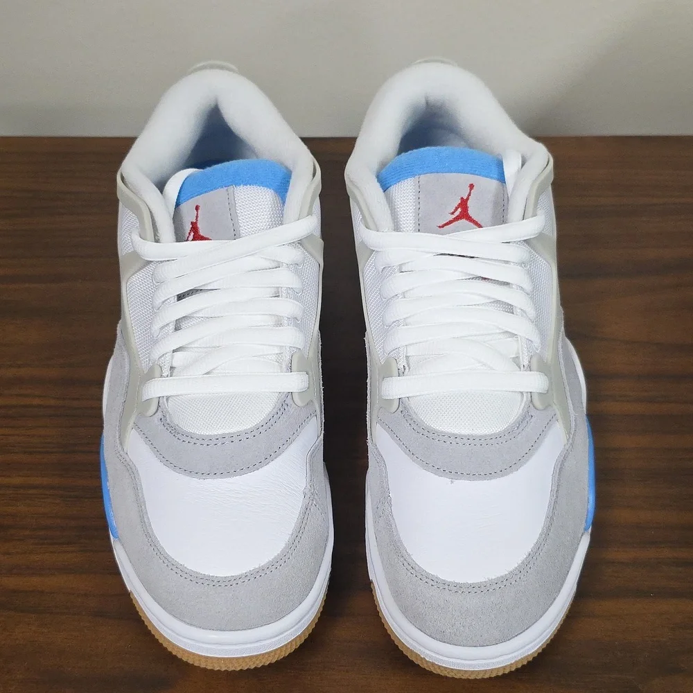 Nike Air Jordan 4 RM Men's Size 10.5 In White/Gray/Blue NIB FQ7939 104 - Picture 2 of 10